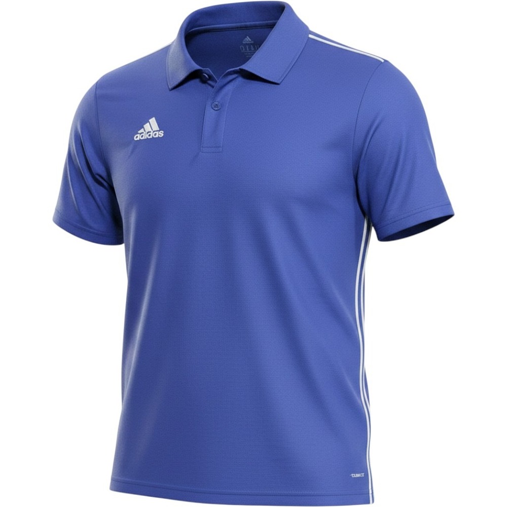 Adidas Polo Shirt Mens XL Blue Polyester Athletic Fit Solid Climalite Sporty